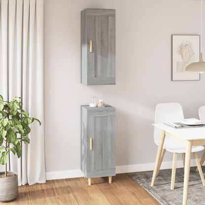 vidaXL Highboard Grau Sonoma 35x34x180 cm Holzwerkstoff