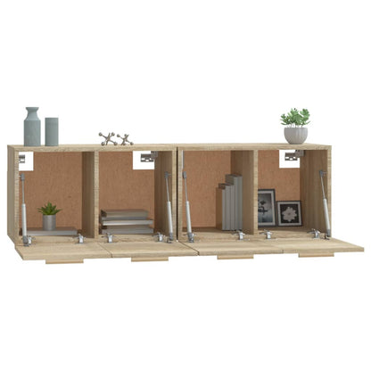 vidaXL Wandschränke 2 Stk. Sonoma-Eiche 60x36,5x35 cm Holzwerkstoff