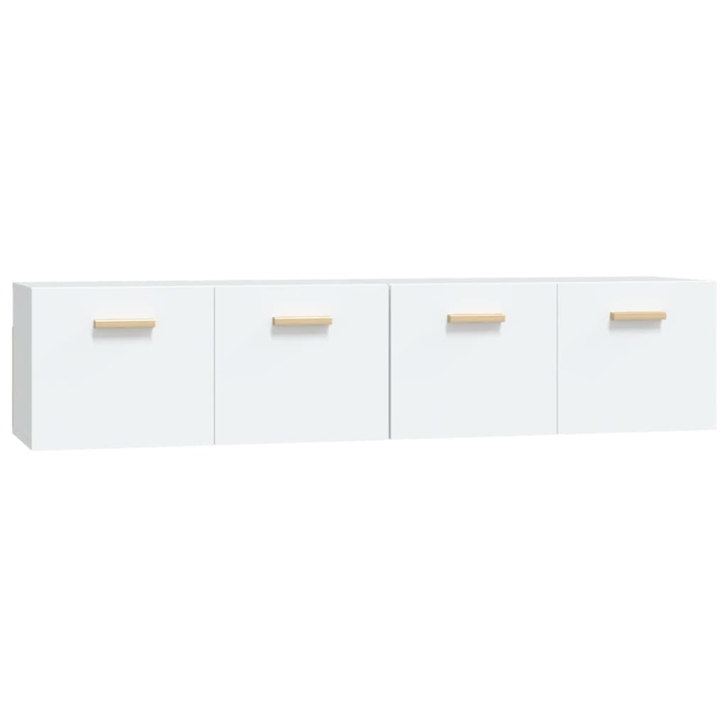 vidaXL Wandschränke 2 Stk. Weiß 80x35x36,5 cm Holzwerkstoff