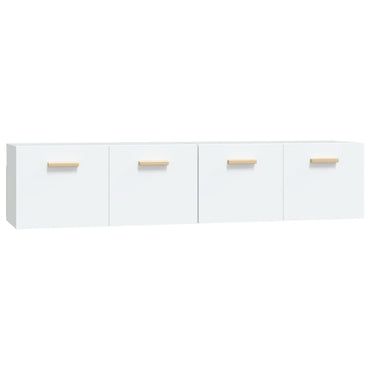 vidaXL Wandschränke 2 Stk. Weiß 80x35x36,5 cm Holzwerkstoff