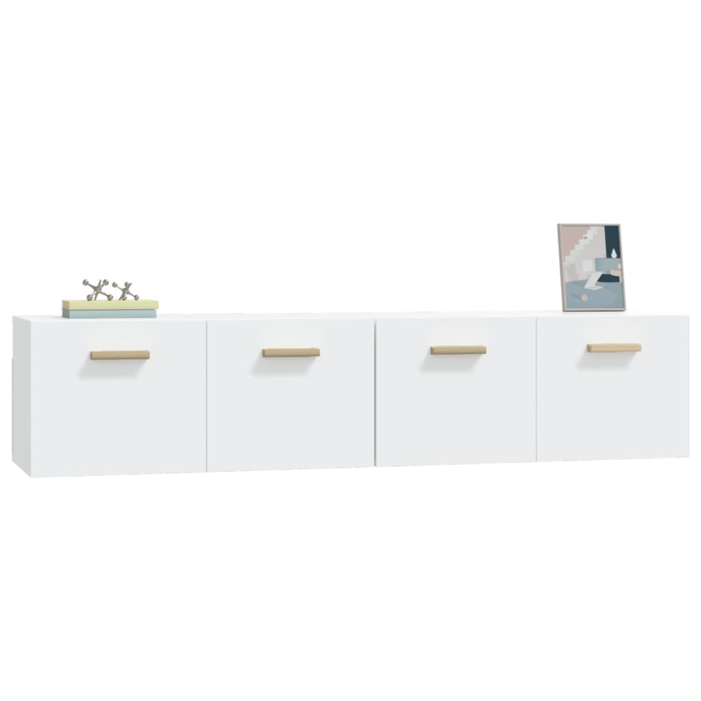 vidaXL Wandschränke 2 Stk. Weiß 80x35x36,5 cm Holzwerkstoff