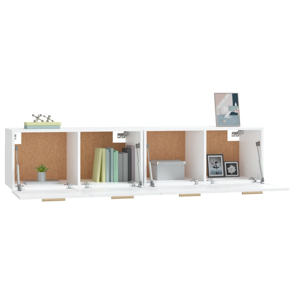 vidaXL Wandschränke 2 Stk. Weiß 80x35x36,5 cm Holzwerkstoff