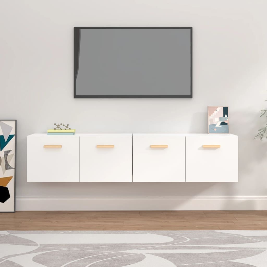 vidaXL Wandschränke 2 Stk. Weiß 80x35x36,5 cm Holzwerkstoff
