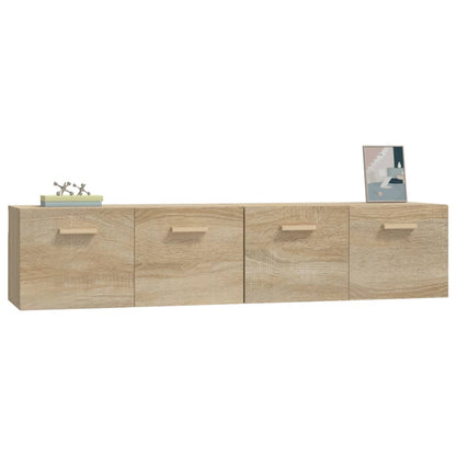 vidaXL Wandschränke 2 Stk. Sonoma-Eiche 80x35x36,5 cm Holzwerkstoff