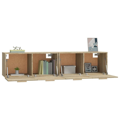 vidaXL Wandschränke 2 Stk. Sonoma-Eiche 80x35x36,5 cm Holzwerkstoff