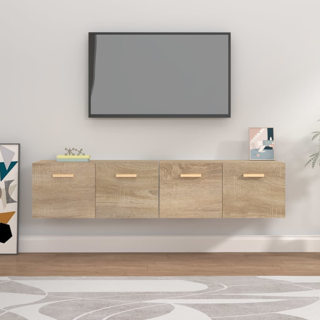 vidaXL Wandschränke 2 Stk. Sonoma-Eiche 80x35x36,5 cm Holzwerkstoff