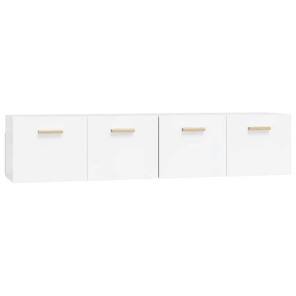 vidaXL Meubles hauts 2 pcs Blanc brillant 80x35x36,5 cm Aggloméré