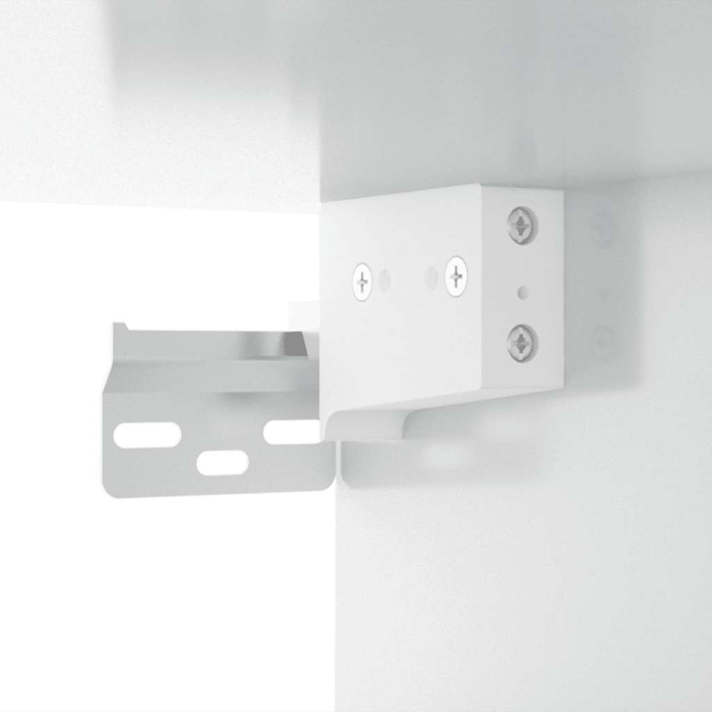 vidaXL Meubles hauts 2 pcs Blanc brillant 80x35x36,5 cm Aggloméré