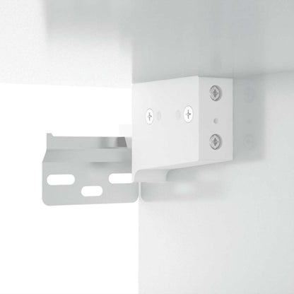 vidaXL Meubles hauts 2 pcs Blanc brillant 80x35x36,5 cm Aggloméré