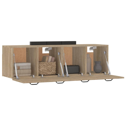 vidaXL Wandschränke 2 Stk. Sonoma-Eiche 80x35x36,5 cm Holzwerkstoff