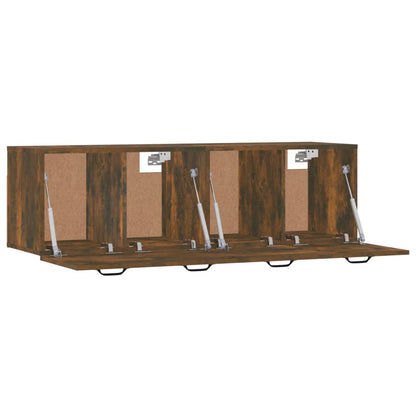 vidaXL Wandschränke 2 Stk. Räuchereiche 80x35x36,5 cm Holzwerkstoff