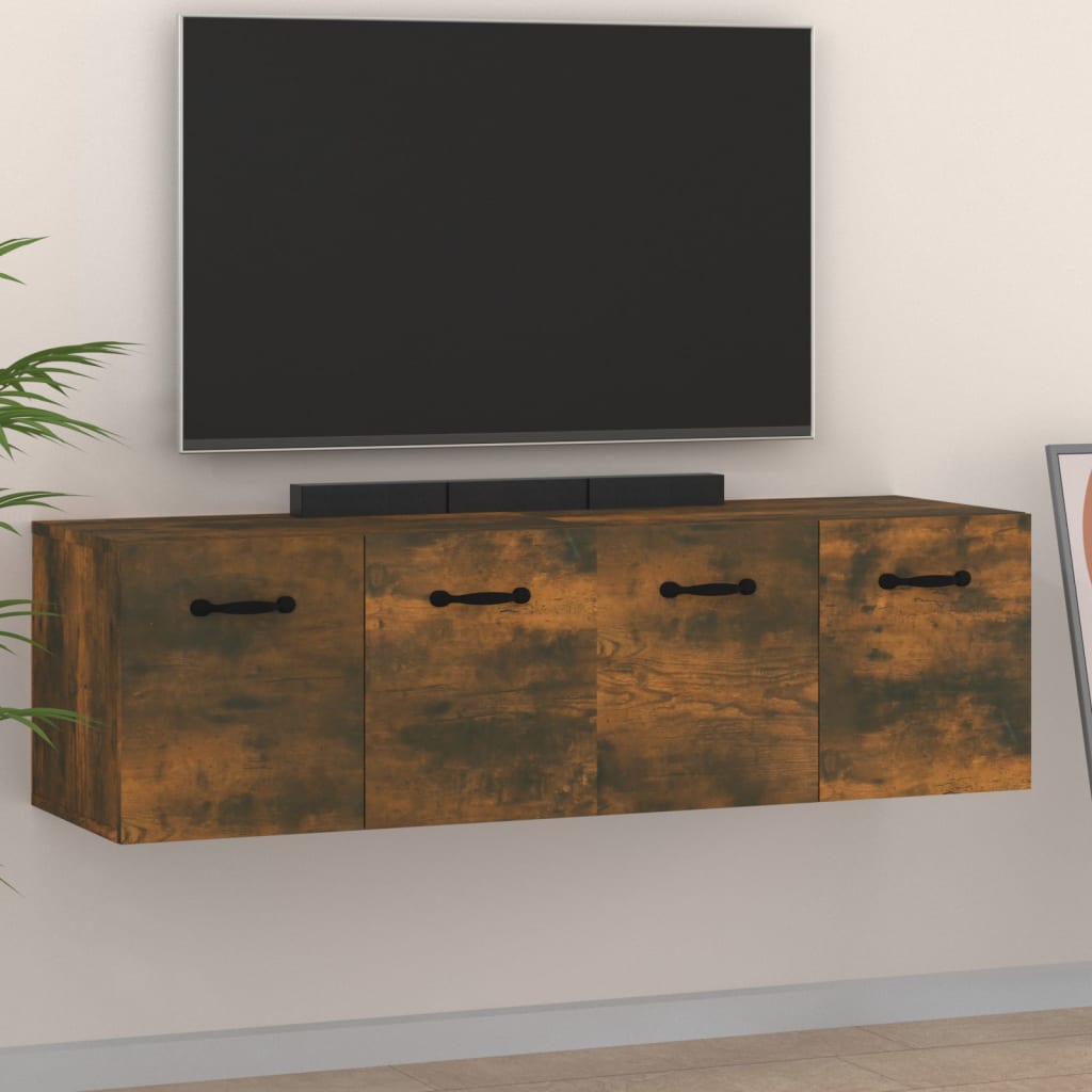 vidaXL Wandschränke 2 Stk. Räuchereiche 80x35x36,5 cm Holzwerkstoff