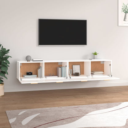 vidaXL Wandschränke 2 Stk. Weiß 100x36,5x35 cm Holzwerkstoff