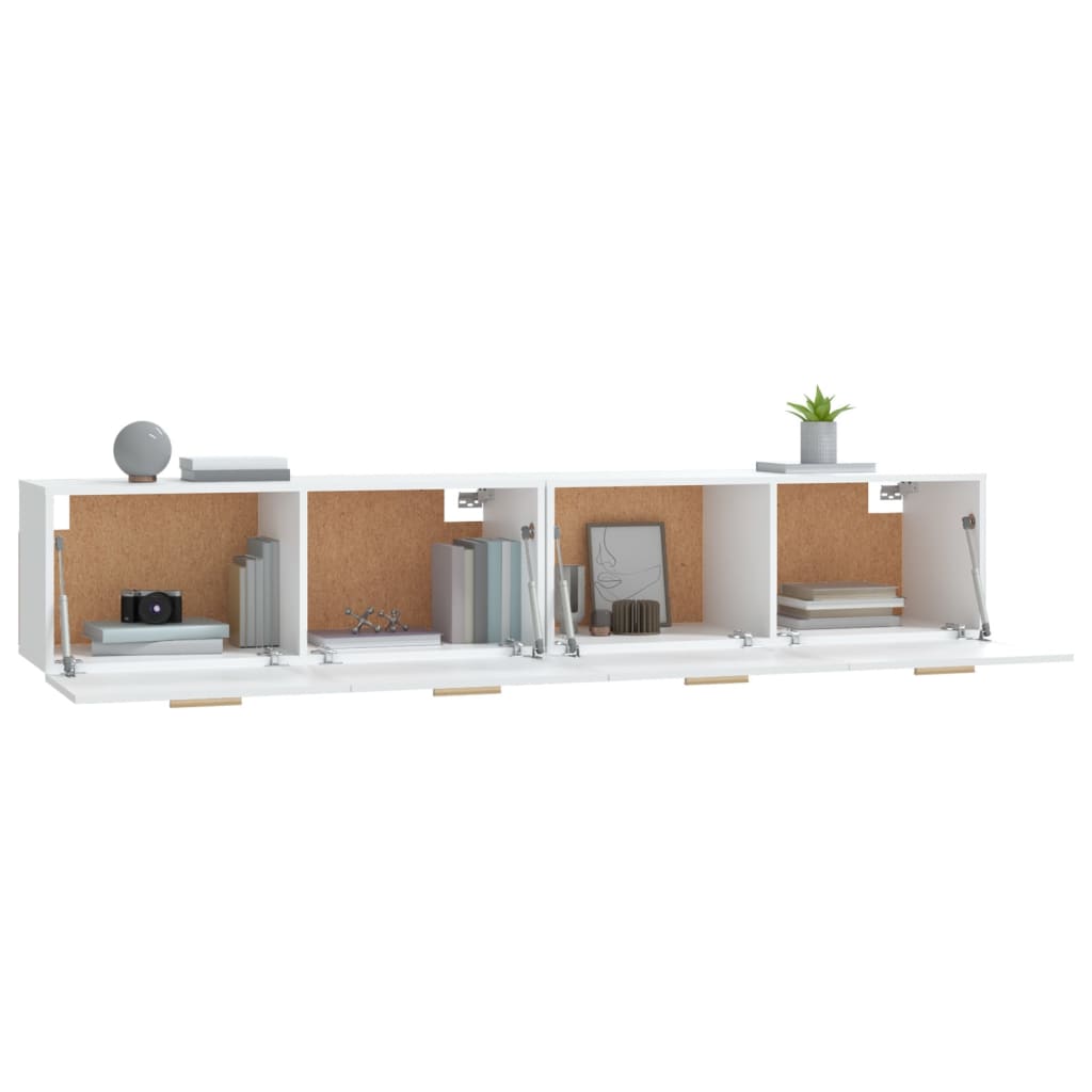 vidaXL Wandschränke 2 Stk. Weiß 100x36,5x35 cm Holzwerkstoff