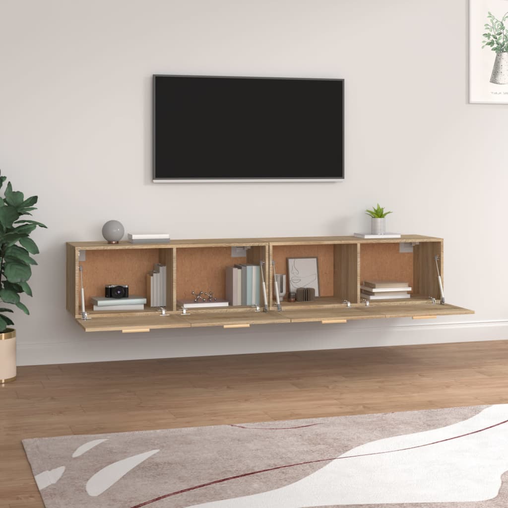 vidaXL Wandschränke 2 Stk. Sonoma-Eiche 100x36,5x35 cm Holzwerkstoff