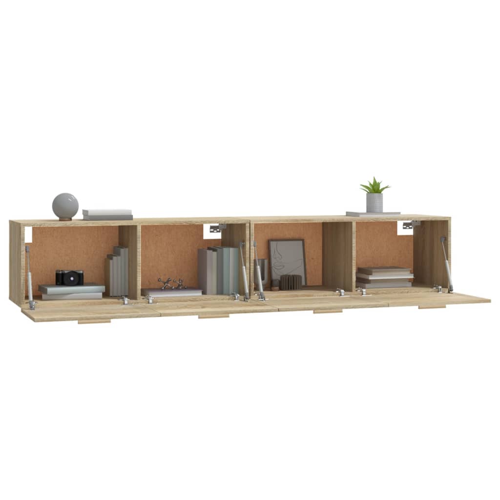 vidaXL Wandschränke 2 Stk. Sonoma-Eiche 100x36,5x35 cm Holzwerkstoff