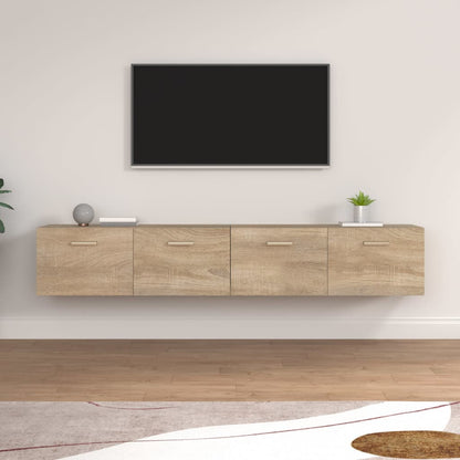 vidaXL Wandschränke 2 Stk. Sonoma-Eiche 100x36,5x35 cm Holzwerkstoff