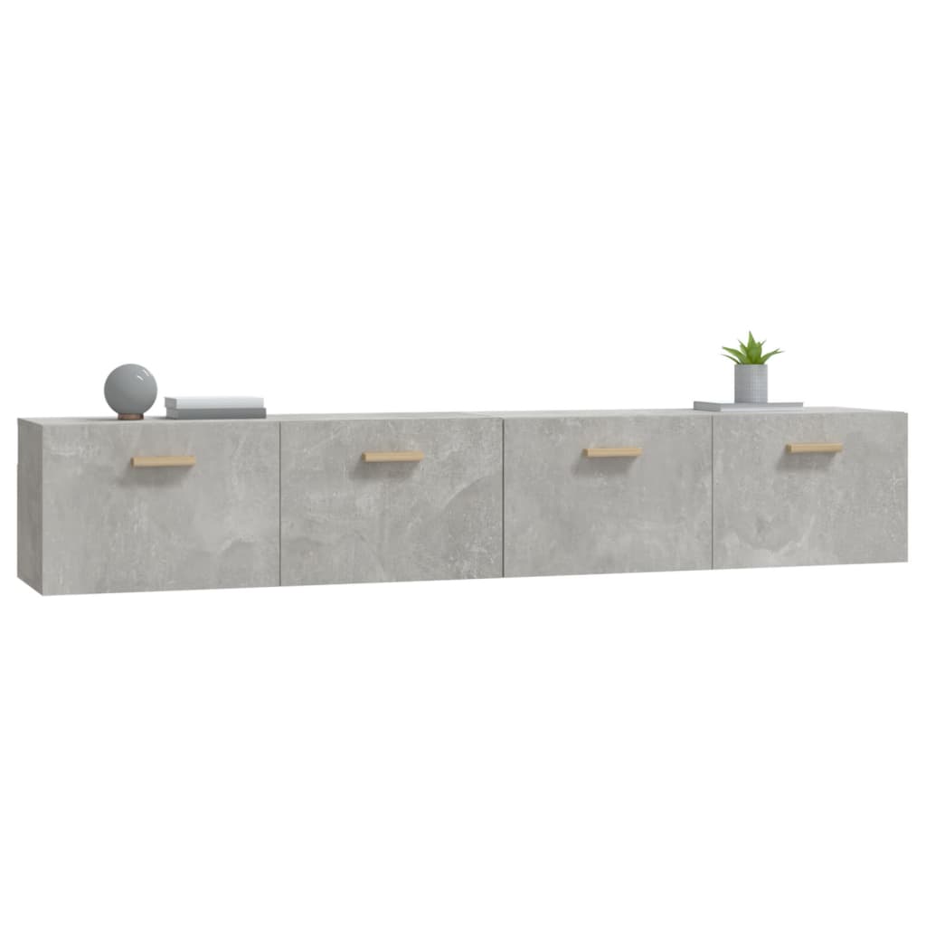 vidaXL Wandschränke 2 Stk. Betongrau 100x36,5x35 cm Holzwerkstoff