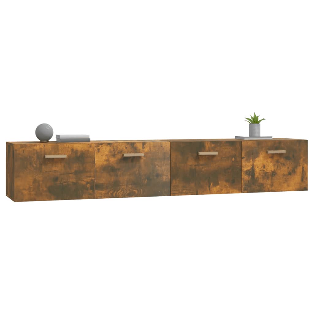 vidaXL Wandschränke 2 Stk. Räuchereiche 100x36,5x35 cm Holzwerkstoff