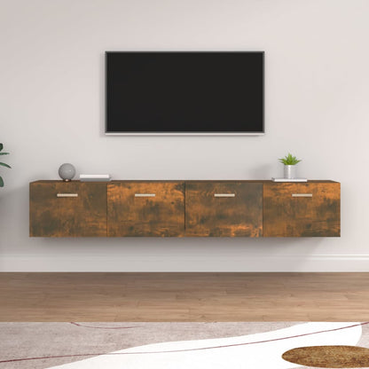 vidaXL Wandschränke 2 Stk. Räuchereiche 100x36,5x35 cm Holzwerkstoff