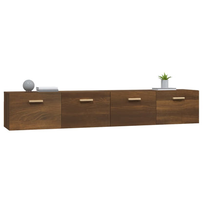 vidaXL Armoires murales 2 pcs Aspect chêne marron 100x36,5x35 cm