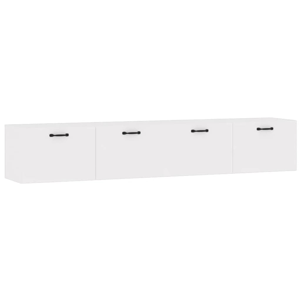 vidaXL Armoires murales 2 pcs Blanc 100x36,5x35 cm Bois d'ingénierie