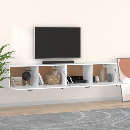 vidaXL Armoires murales 2 pcs Blanc 100x36,5x35 cm Bois d'ingénierie