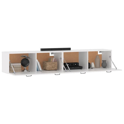 vidaXL Armoires murales 2 pcs Blanc 100x36,5x35 cm Bois d'ingénierie