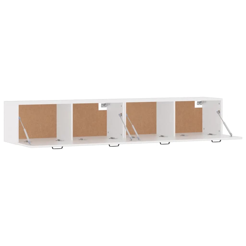 vidaXL Armoires murales 2 pcs Blanc 100x36,5x35 cm Bois d'ingénierie