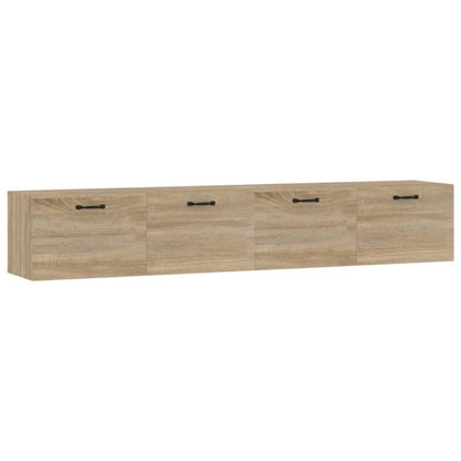 vidaXL Armoires murales 2 pcs Chêne Sonoma 100x36,5x35 cm Bois d'ingénierie