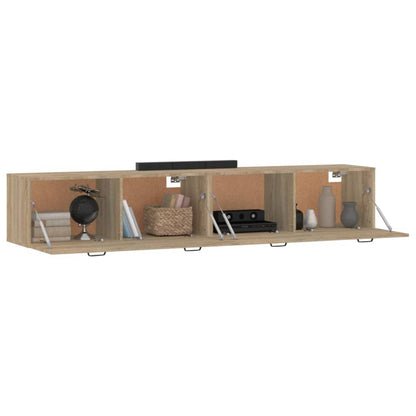 vidaXL Armoires murales 2 pcs Chêne Sonoma 100x36,5x35 cm Bois d'ingénierie