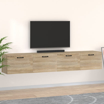 vidaXL Armoires murales 2 pcs Chêne Sonoma 100x36,5x35 cm Bois d'ingénierie