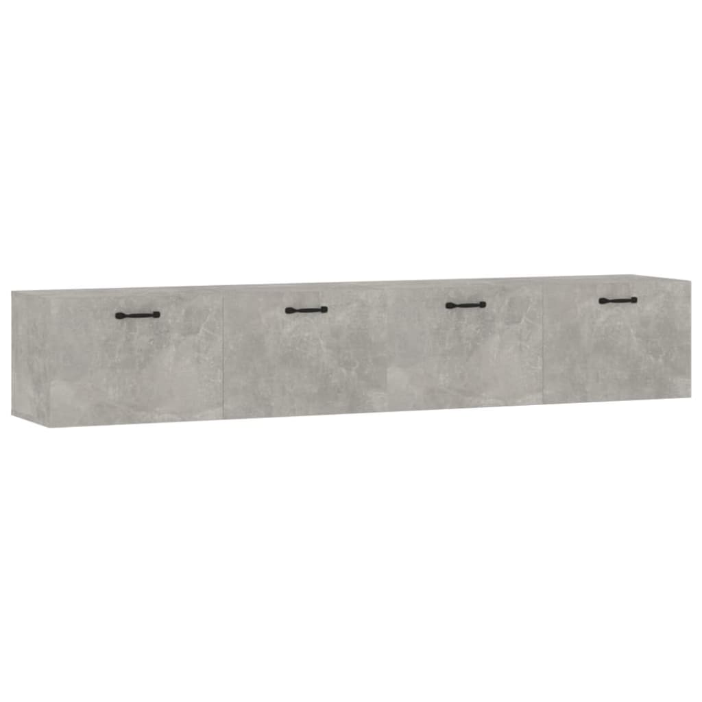 vidaXL Armoires murales 2 pcs Gris béton 100x36,5x35 cm Bois d'ingénierie
