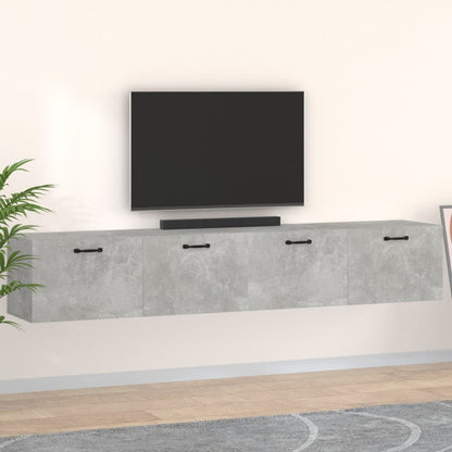 vidaXL Armoires murales 2 pcs Gris béton 100x36,5x35 cm Bois d'ingénierie