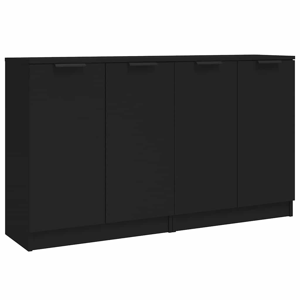 vidaXL Commodes 2 pcs Noir 60x30x70 cm Bois d'ingénierie