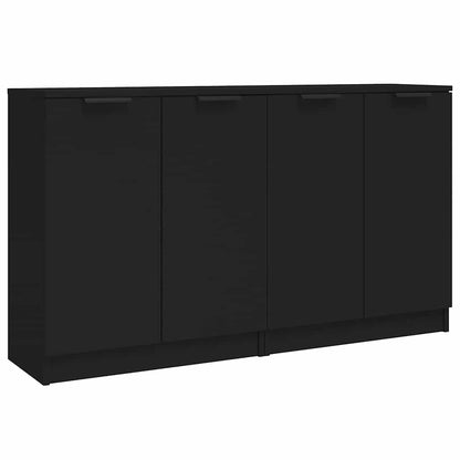 vidaXL Commodes 2 pcs Noir 60x30x70 cm Bois d'ingénierie