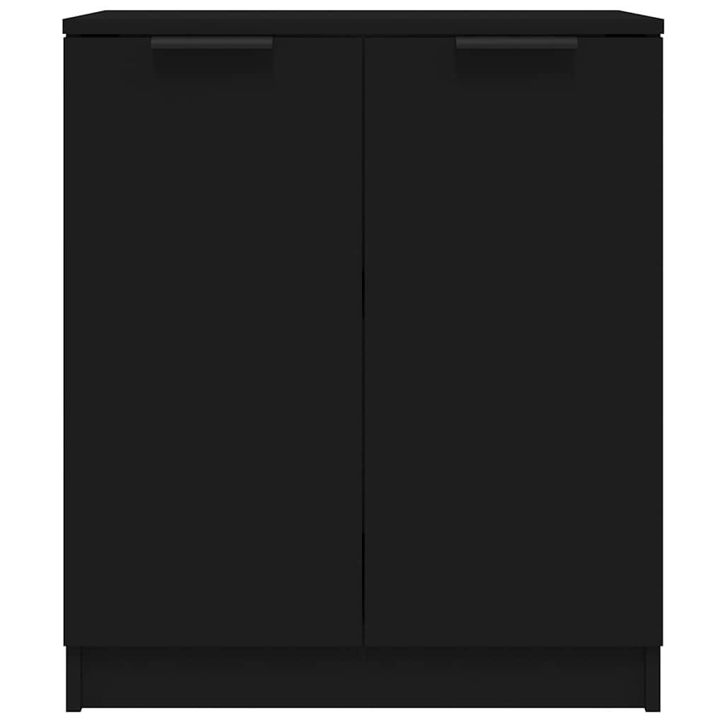 vidaXL Commodes 2 pcs Noir 60x30x70 cm Bois d'ingénierie