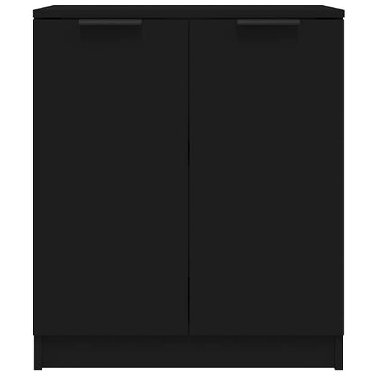 vidaXL Commodes 2 pcs Noir 60x30x70 cm Bois d'ingénierie