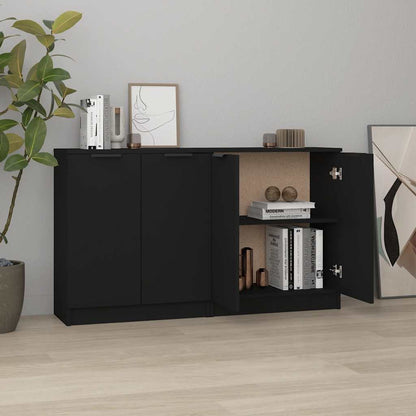 vidaXL Commodes 2 pcs Noir 60x30x70 cm Bois d'ingénierie