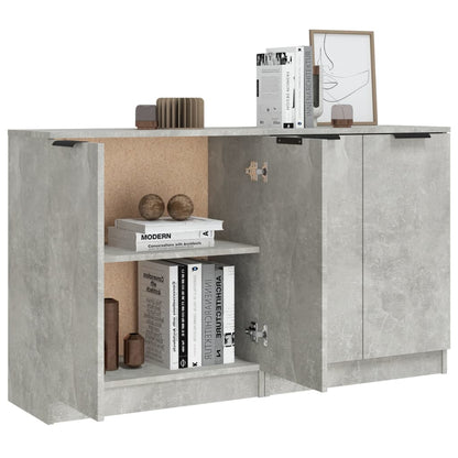 vidaXL Bahuts 2 pcs Gris béton 60x30x70 cm Bois d'ingénierie