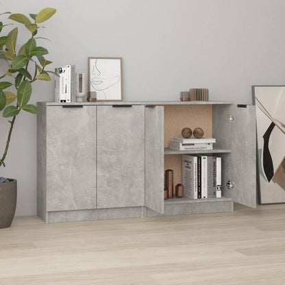 vidaXL Bahuts 2 pcs Gris béton 60x30x70 cm Bois d'ingénierie
