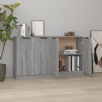 vidaXL Buffets 2 pcs Gris Sonoma 60x30x70 cm Bois d'ingénierie
