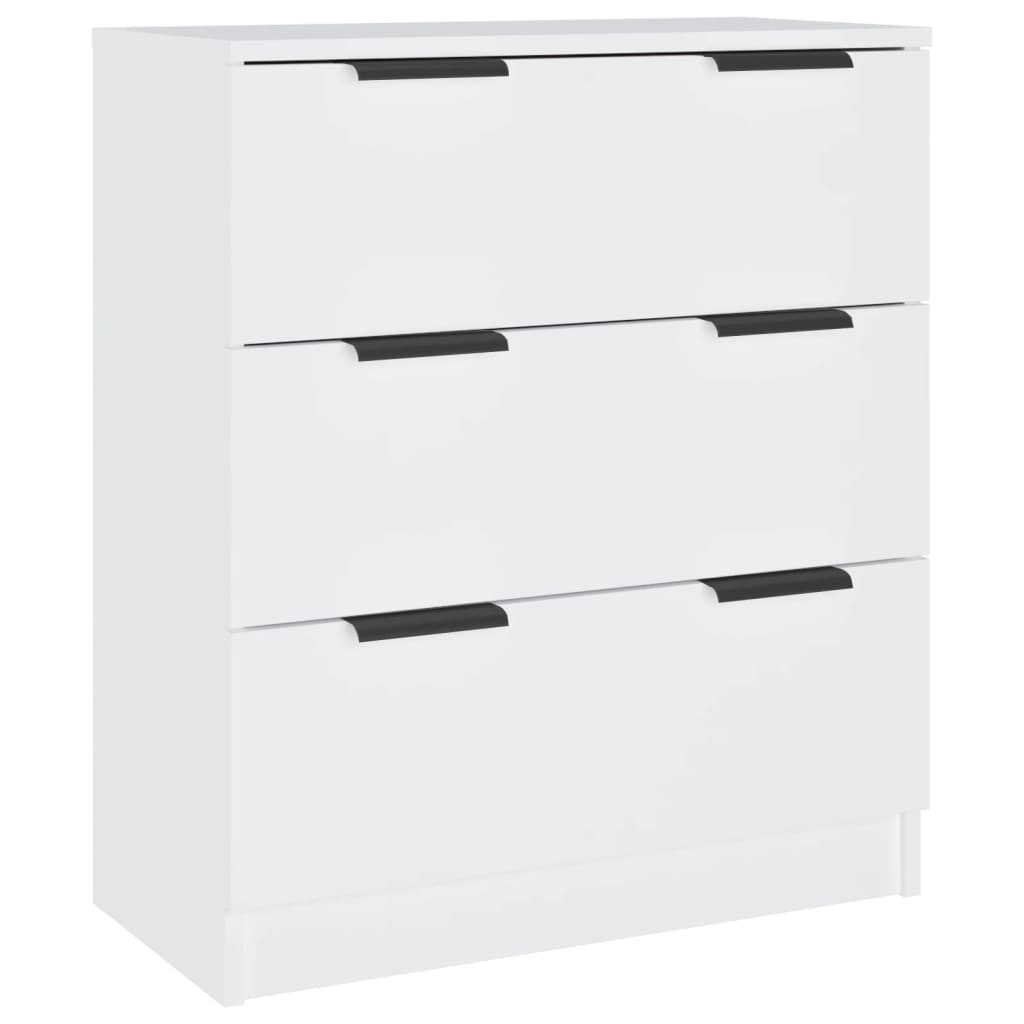 vidaXL Ensemble de 3 buffets blanc en bois d'ingénierie
