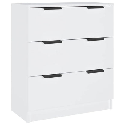 vidaXL Ensemble de 3 buffets blanc en bois d'ingénierie