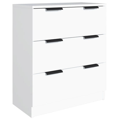 vidaXL Ensemble de 3 buffets blanc en bois d'ingénierie