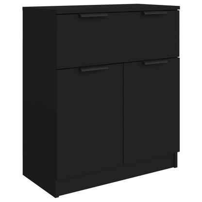 vidaXL Buffet 3 pièces Noir Bois d'ingénierie