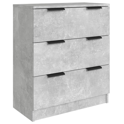 vidaXL Ensemble de 3 buffets gris béton en bois d'ingénierie