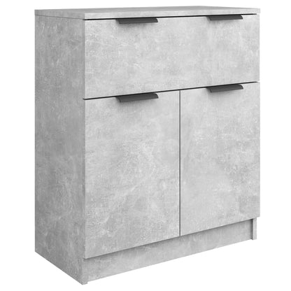 vidaXL Ensemble de 3 buffets gris béton en bois d'ingénierie