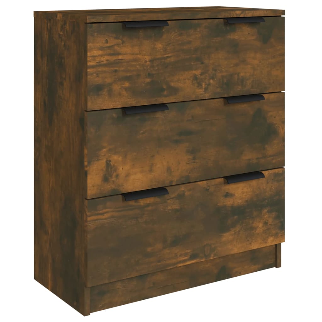 vidaXL Ensemble de 3 buffets décor chêne fumé en bois d'ingénierie