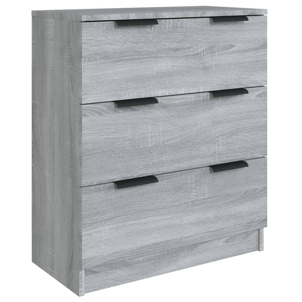 vidaXL Enfilade 3 pcs Gris Sonoma Bois d'ingénierie